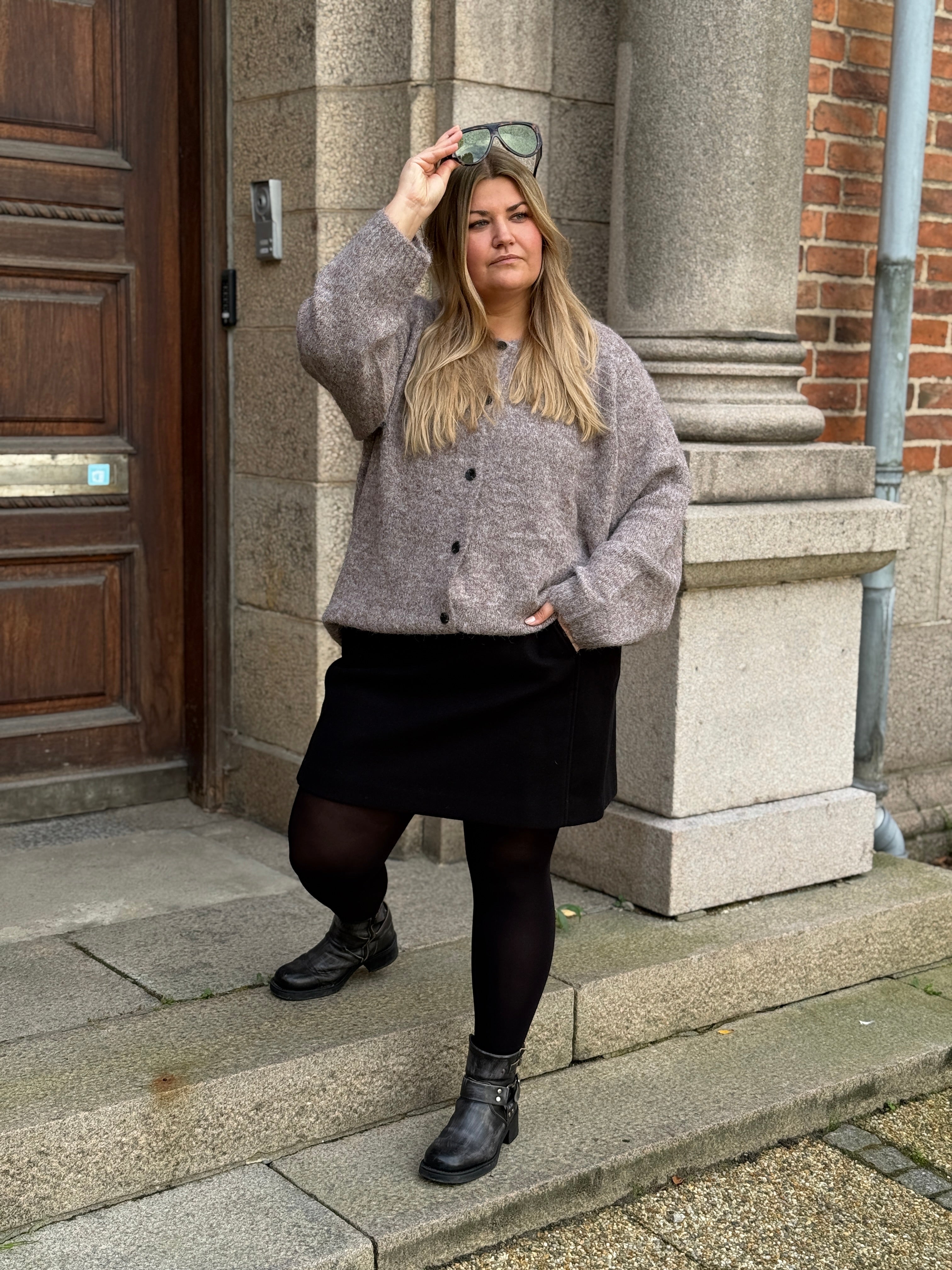 VMCNOVAH Knitted Cardigan - Brown Lentil